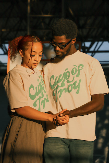 Cup of Troy Logo Tee - Cream