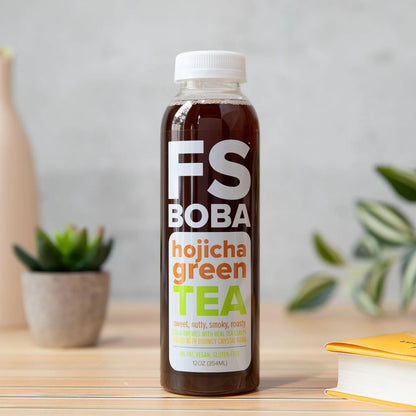 FS Hojicha Green Tea + Crystal Boba